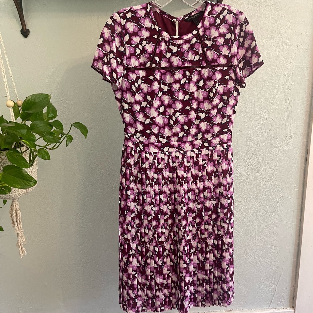 Banana Republic Purple and Pink Midi Dress